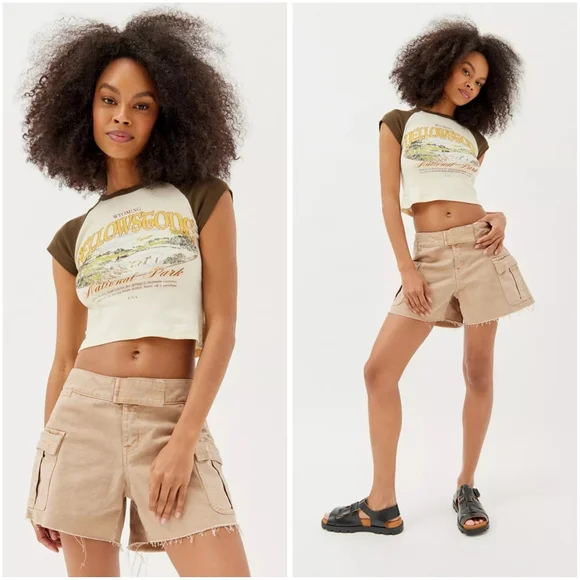 NWT Urban Outfitters BDG Aline Denim Cargo Short 27 - Picture 2 of 9